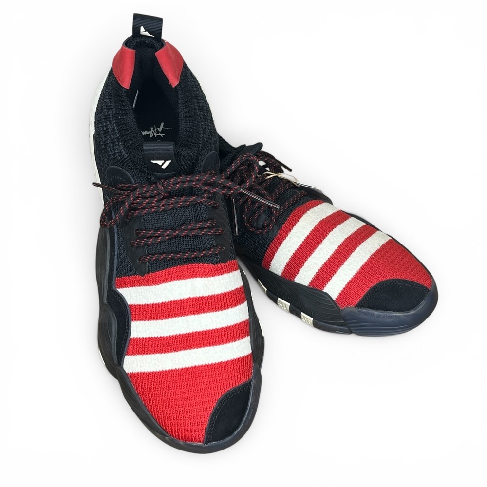Adidas Trae Young 2 Basketball Shoes Men's 10 Red White Black Meilin H06314 NEW